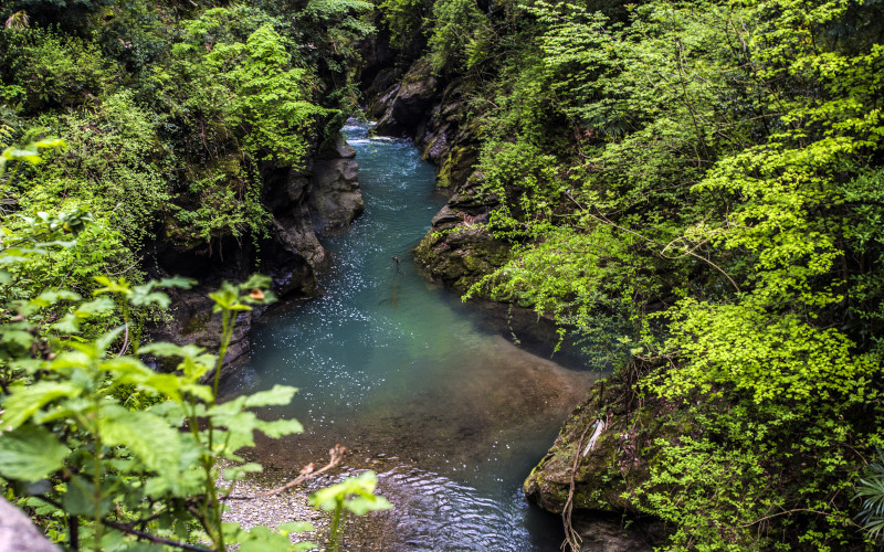 bellano gorge on lake como