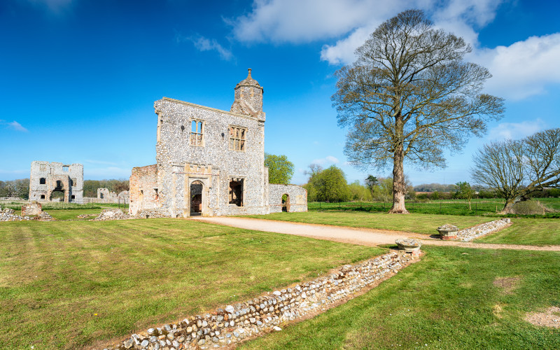 ruins of baconsthorpe castle near holt in norfolk